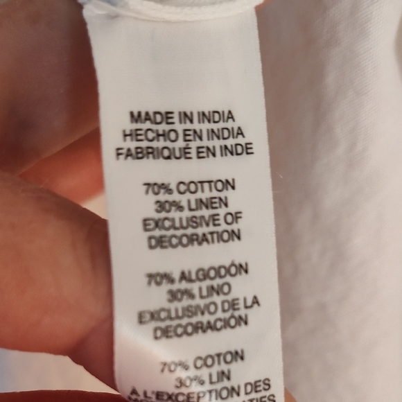 Chico's White Tunic with Gray Embroidery - Picture 3 of 5